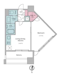 レジディア市ヶ谷【11階】の間取り
