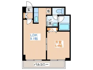 アルカディア参番館【5階】の間取り