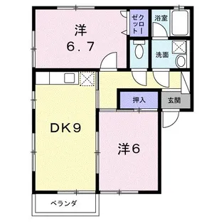 グリーンベル【2階】の間取り