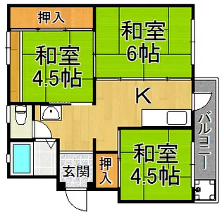 宝梅園3号棟【1階】の間取り