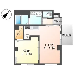 フレンテ鵜の木【1階】の間取り