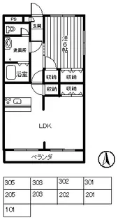 エトワ-ルガレ【2階】の間取り