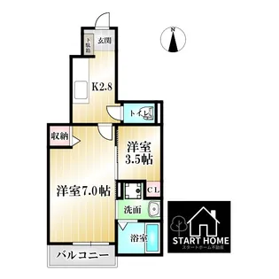 グラン・ソレイユ【1階】の間取り