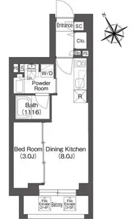 コンフォリア上目黒【5階】の間取り