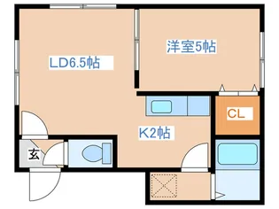 カシーナ平岸高台壱番館【2階】の間取り