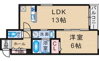アネックス服部【1階】の間取り