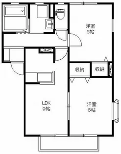 ファミーユまつばら (ペット仕様)【2階】の間取り
