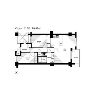 カスタネア栗平【4階】の間取り