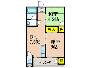 第2清水ハウス【2階】の間取り
