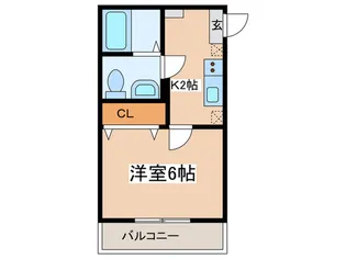 アザーレキュリオス東海大学前B【2階】の間取り