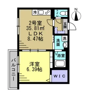 セミカ葛城 II【3階】の間取り