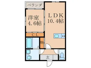 BRAVE BASE行橋【1階】の間取り