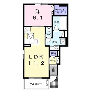 浜方グランコート A【1階】の間取り