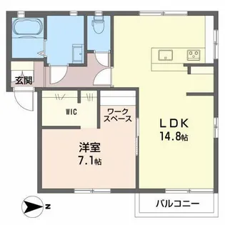 エバーグリーン【2階】の間取り