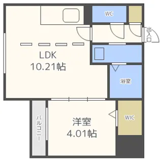 PROSPECT(プロスペクト)麻生【3階】の間取り