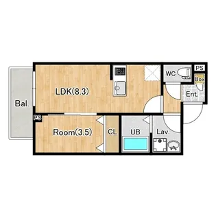 ジーメゾン八王子大和田【2階】の間取り