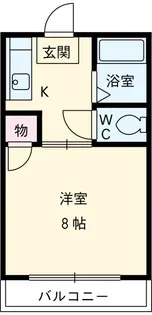 コスモハイツシックス【1階】の間取り