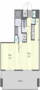 グランカーサ行徳【6階】の間取り