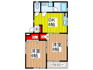 高橋ハウス【2階】の間取り