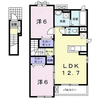 サンリット平原 I【2階】の間取り