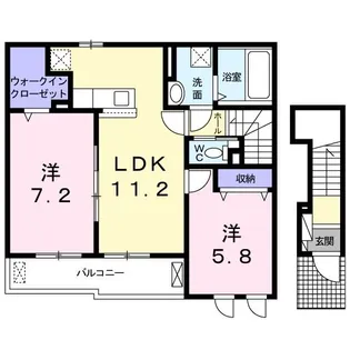 若葉G【2階】の間取り