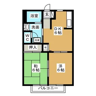 アリシア山手 B【2階】の間取り