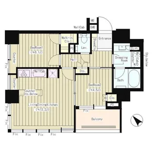 ザ・ヒルトップタワー高輪台【20階】の間取り