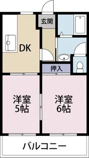 プランドゥール月ノ輪B【1階】の間取り