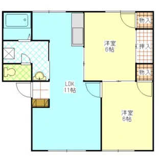 サンハイツ和【1階】の間取り