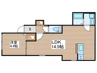 Calm Park Residence【2階】の間取り