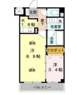 アクアライブラ【1階】の間取り