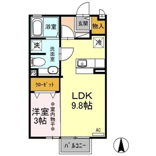 リズメゾン【2階】の間取り