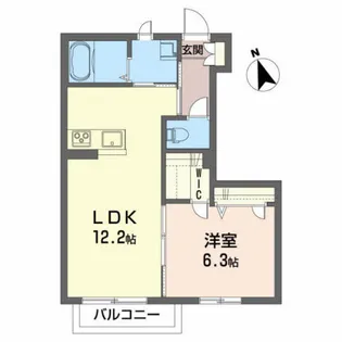 プランドール荒井【1階】の間取り