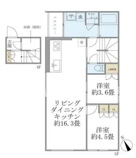プラティーク清澄庭園の間取り
