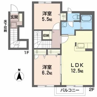 CASA Mai 星【2階】の間取り