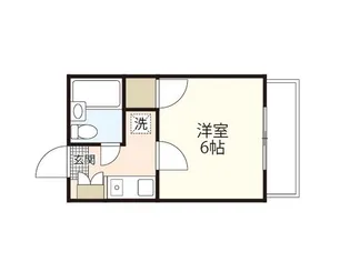 迫コーポ【1階】の間取り