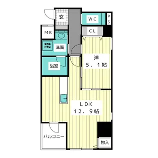 ラシュレ大須【2階】の間取り