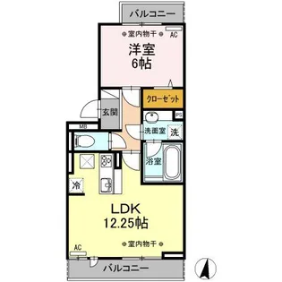 キャトルセゾンB【1階】の間取り