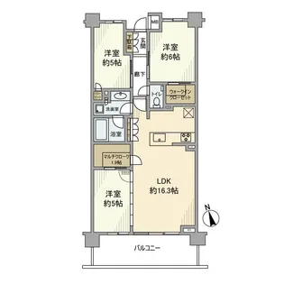 グランリビオ浜田山【2階】の間取り