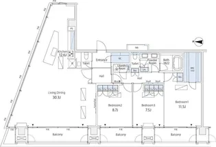 ウィズ原宿レジデンス【10階】の間取り
