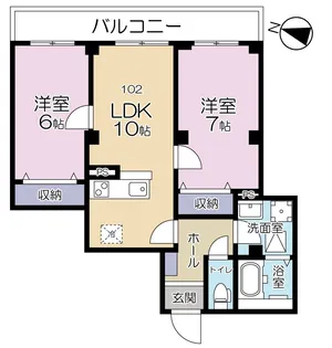 A.FLAT II【1階】の間取り