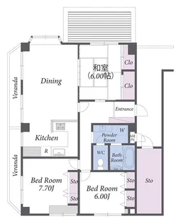 アジュールときわ台【4階】の間取り
