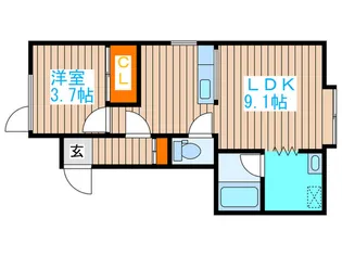 コア宮の森【1階】の間取り