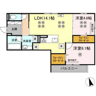 グランシャリオ【1階】の間取り