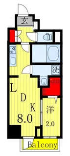 オーパスホームズ南行徳【5階】の間取り