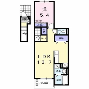 アヴリル II【2階】の間取り