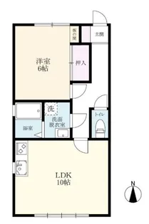 レジデンス城内【1階】の間取り