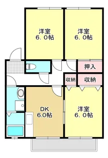 メルベーユ岩之谷 B棟【1階】の間取り