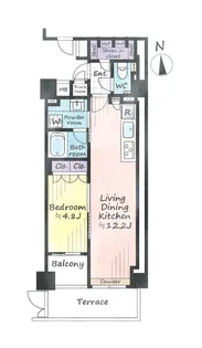 Brillia恵比寿id【1階】の間取り
