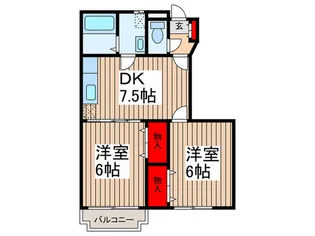 メゾンプラティ-ク【1階】の間取り